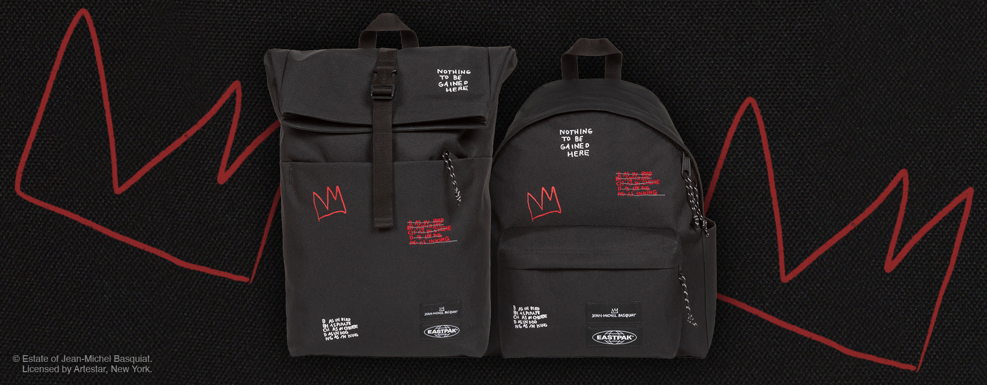 バックパック・リュック Eastpak x Basquiat Up Roll Backpack - Quotes DAY PAK'R BASQUIAT QUOTES | Eastpak