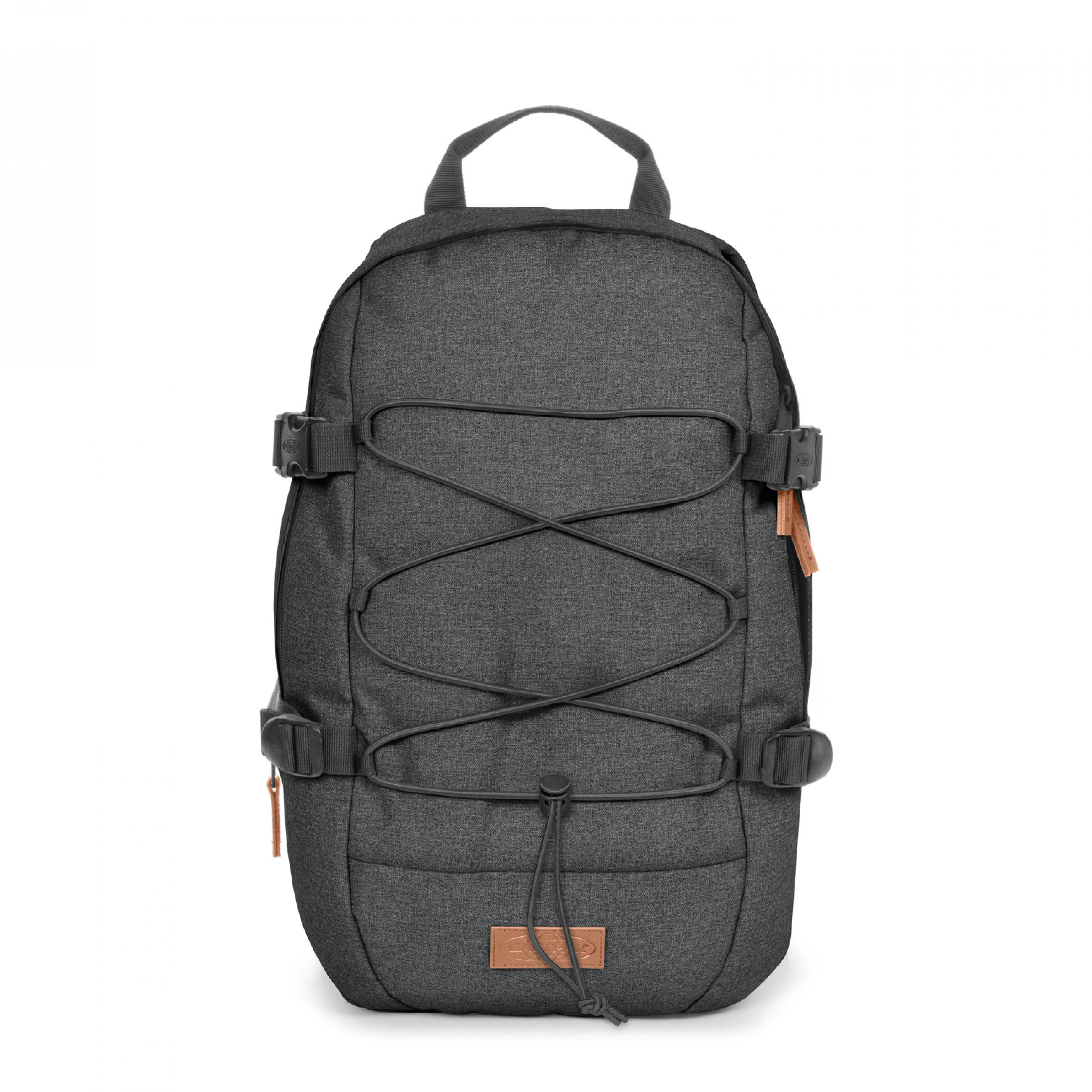 Borys Black Denim Backpack Front View