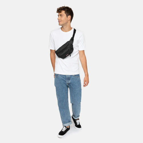 man wearing Doggy black bag