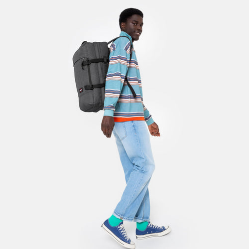 Travelpack Black Denim Model Image 2