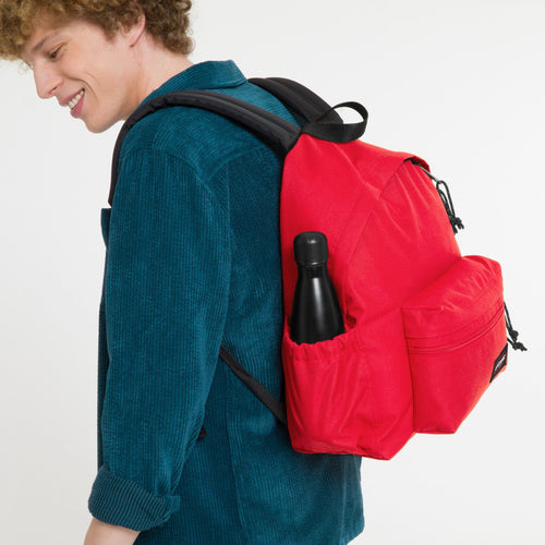 Padded Zippl'r + Sailor Red Backpack Side View With Model