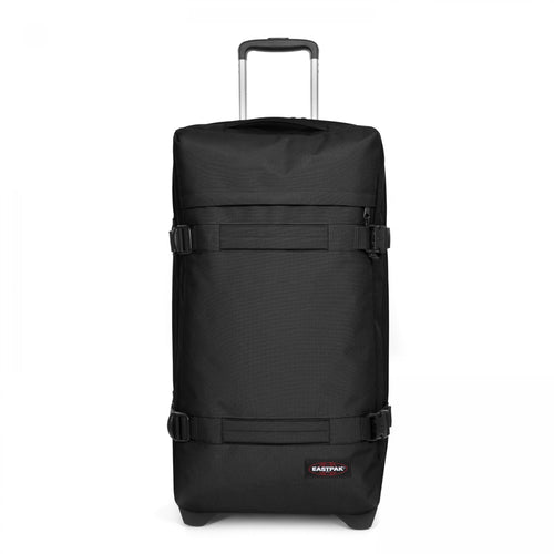  Eastpak Tranverz - Suitcase with Wheels - Rolling Luggage for  Travel with TSA Lock, 2 Wheels, 2 Compartments, and Compression Straps - L,  Black